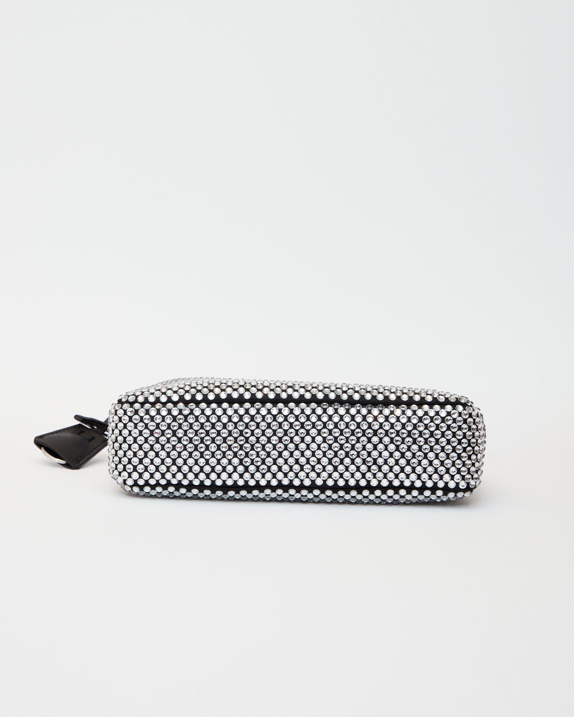 Prada Re-edition 2000 Black Crystal Hobo Bag