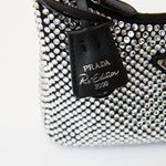 Prada Re-edition 2000 Black Crystal Hobo Bag