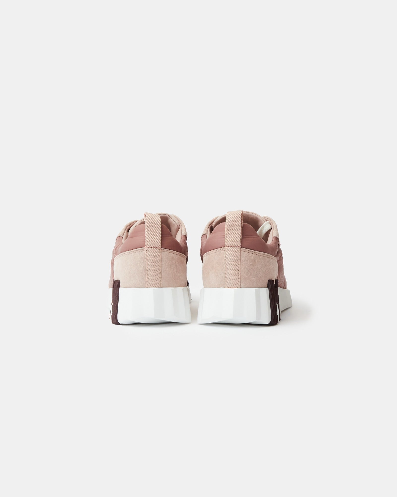 Hermes Bouncing Rose Opaline Parachute Fabric Suede Sneakers