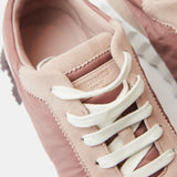 Hermes Bouncing Rose Opaline Parachute Fabric Suede Sneakers