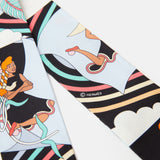 Hermès Twilly 86 Carres Volants Noir/Ciel/Multicolore