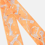 Hermès Twilly 86 Les Clès à Pois Abricot/Gris Ascier/Multicolore