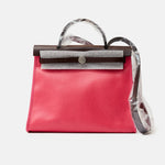 Hermès Herbag Zip Retourne 31 Rose Shocking Berline / Rouge Sellier