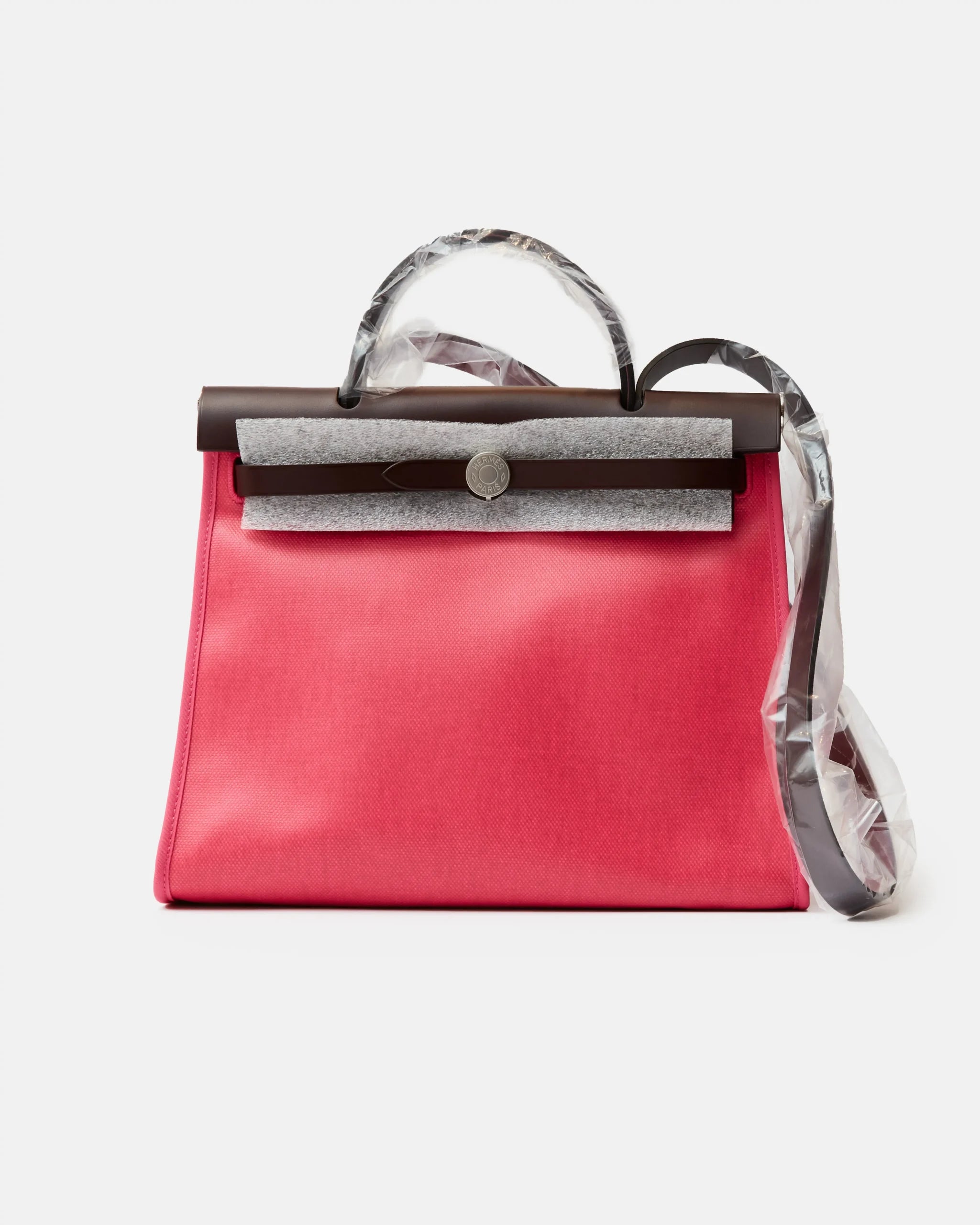 Hermès Herbag Zip Retourne 31 Rose Shocking Berline / Rouge Sellier