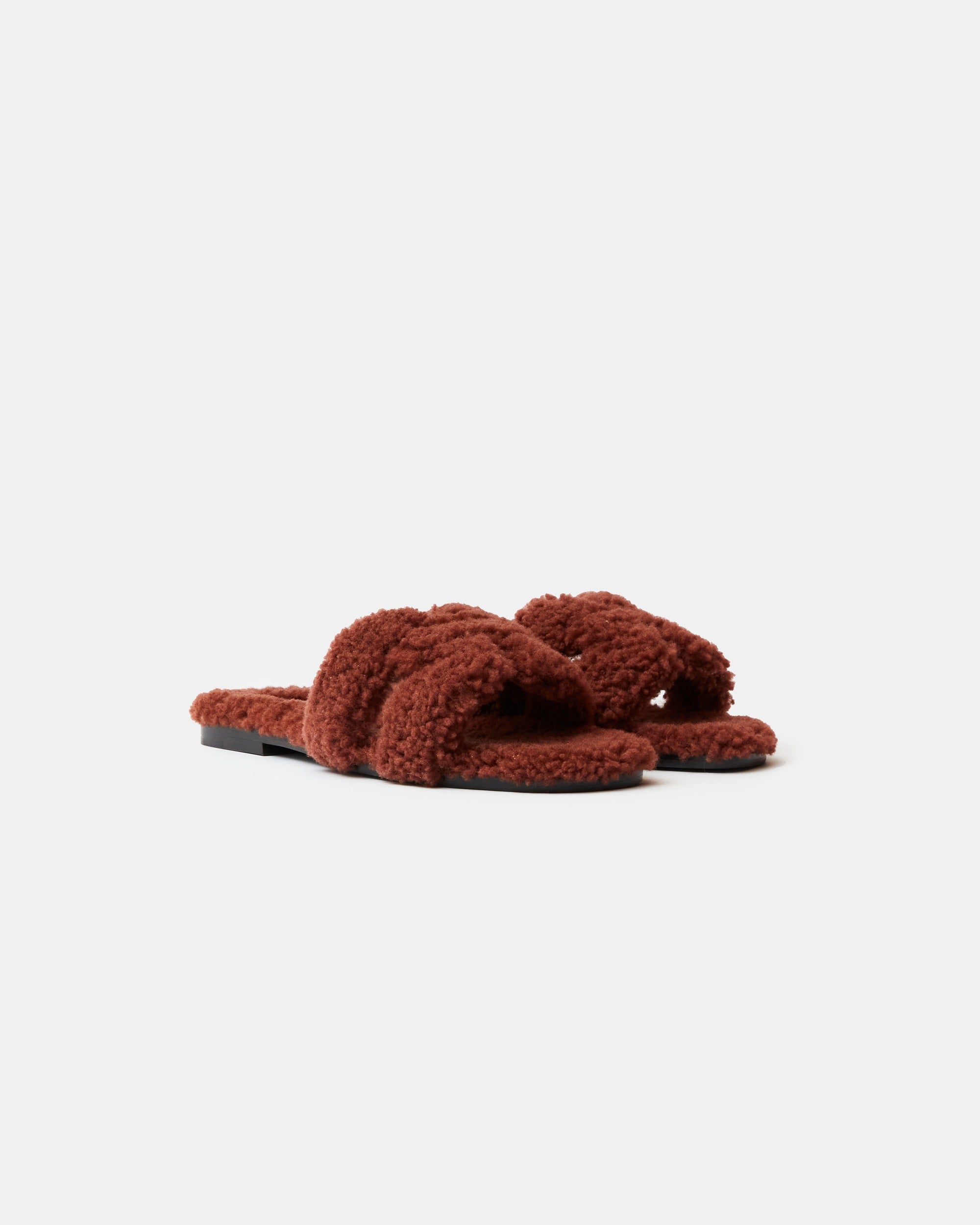 Hermès Oran Peau Lainee Cognac Sandals