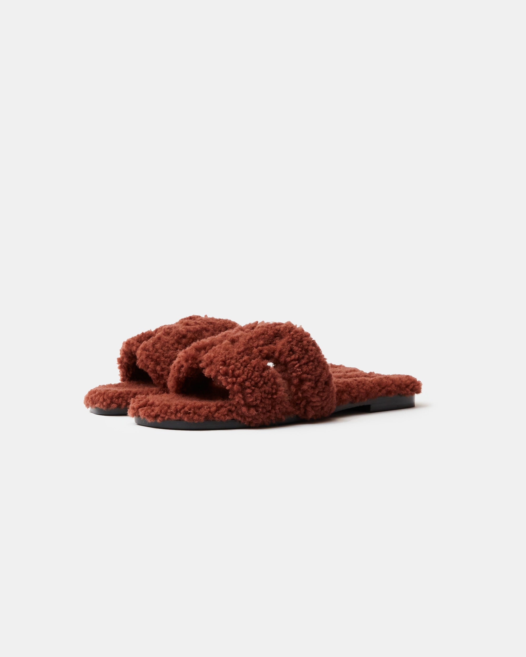 Hermès Oran Peau Lainee Cognac Sandals
