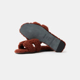 Hermès Oran Peau Lainee Cognac Sandals