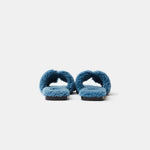 Hermès Oran Peau Lainee Bleu Sandals