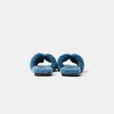 Hermès Oran Peau Lainee Bleu Sandals