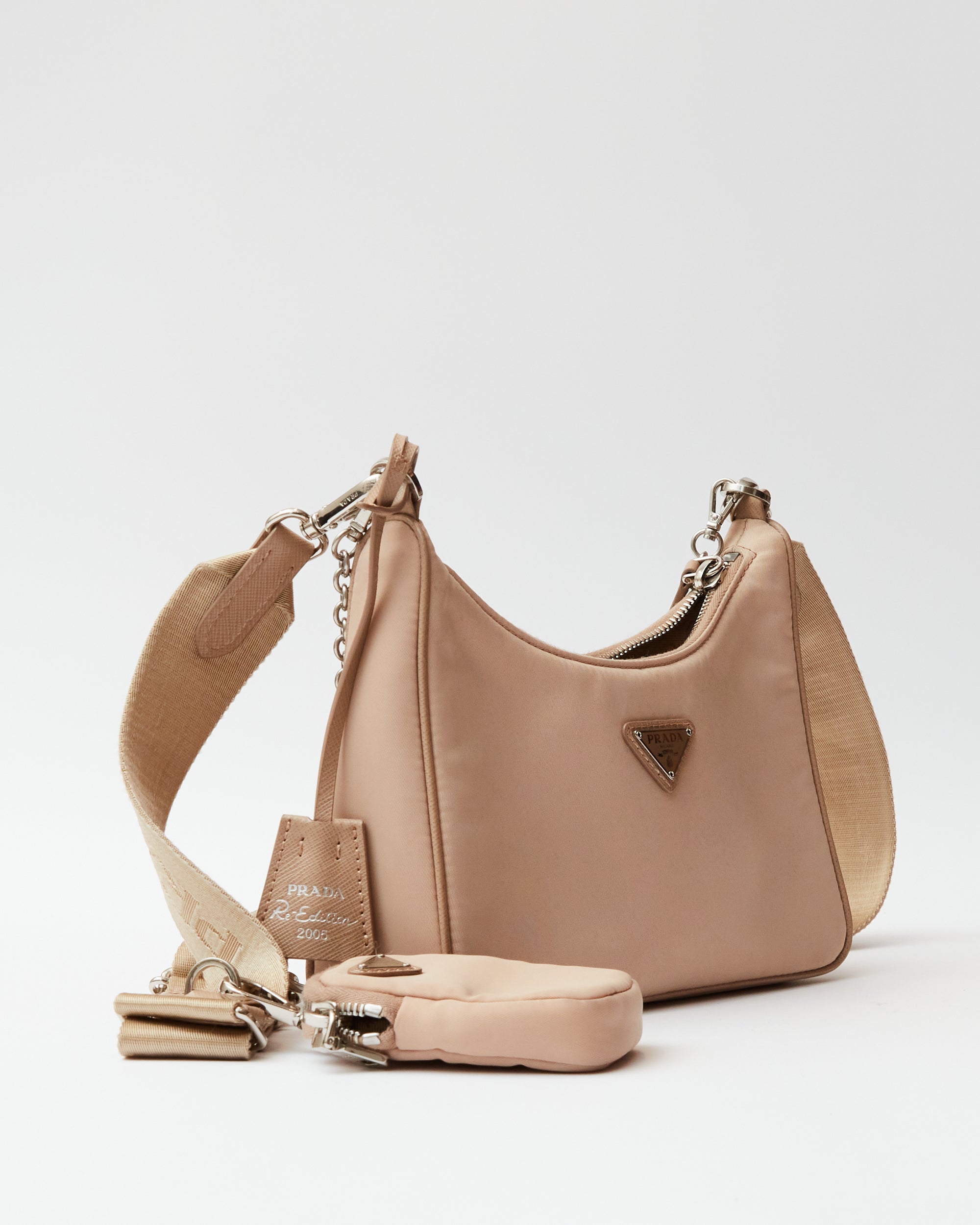 Prada Reedition 2005 Beige Nylon Bag