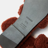 Hermès Oran Peau Lainee Cognac Sandals