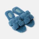 Hermès Oran Peau Lainee Bleu Sandals
