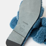 Hermès Oran Peau Lainee Bleu Sandals