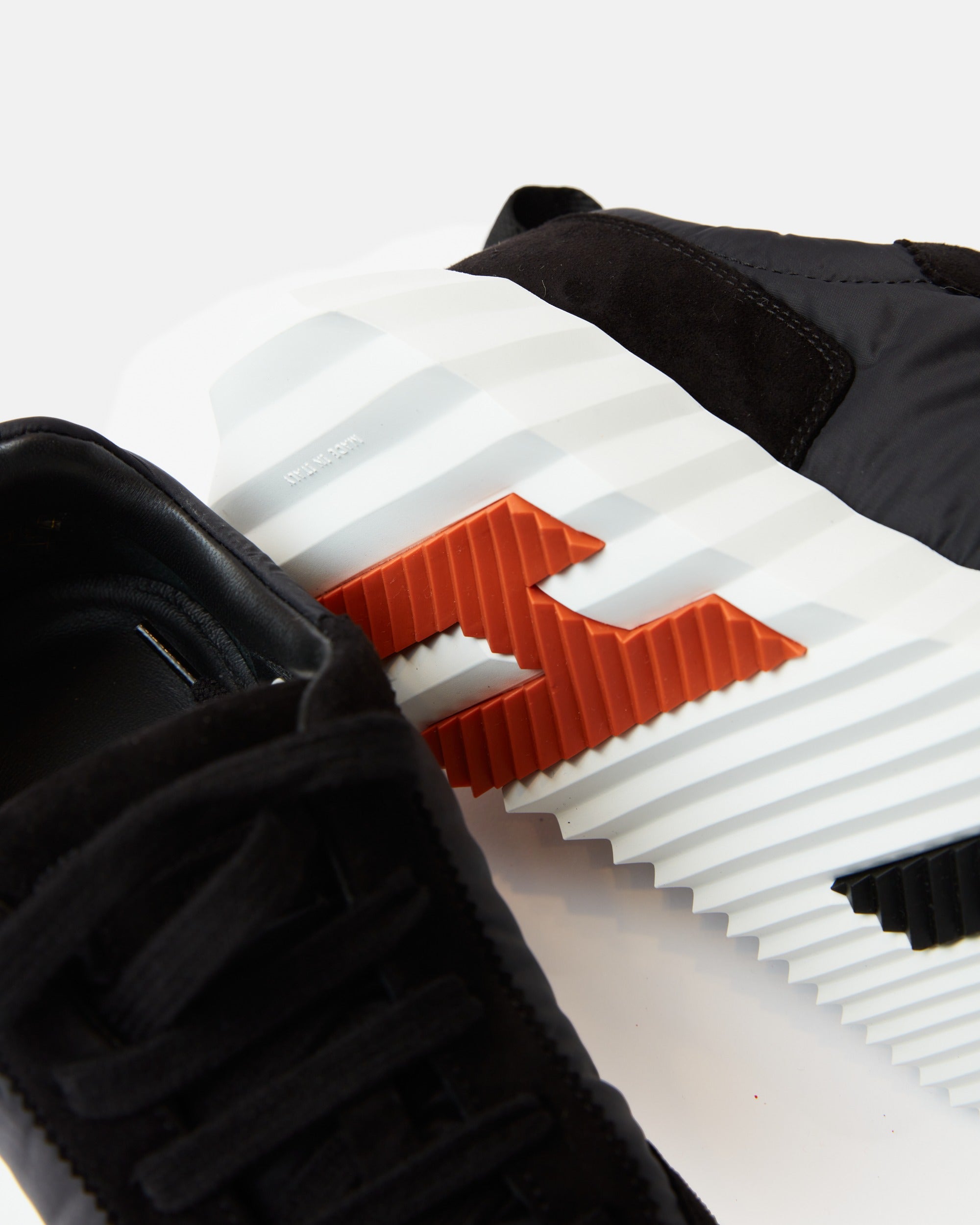 Hermès Bouncing Black Parachute Fabric Suede Sneakers