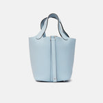 Hermès Mini Picotin 18 Blue Brume PHW