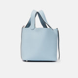 Hermès Picotin 18 Bleu Brume Clemence PHW
