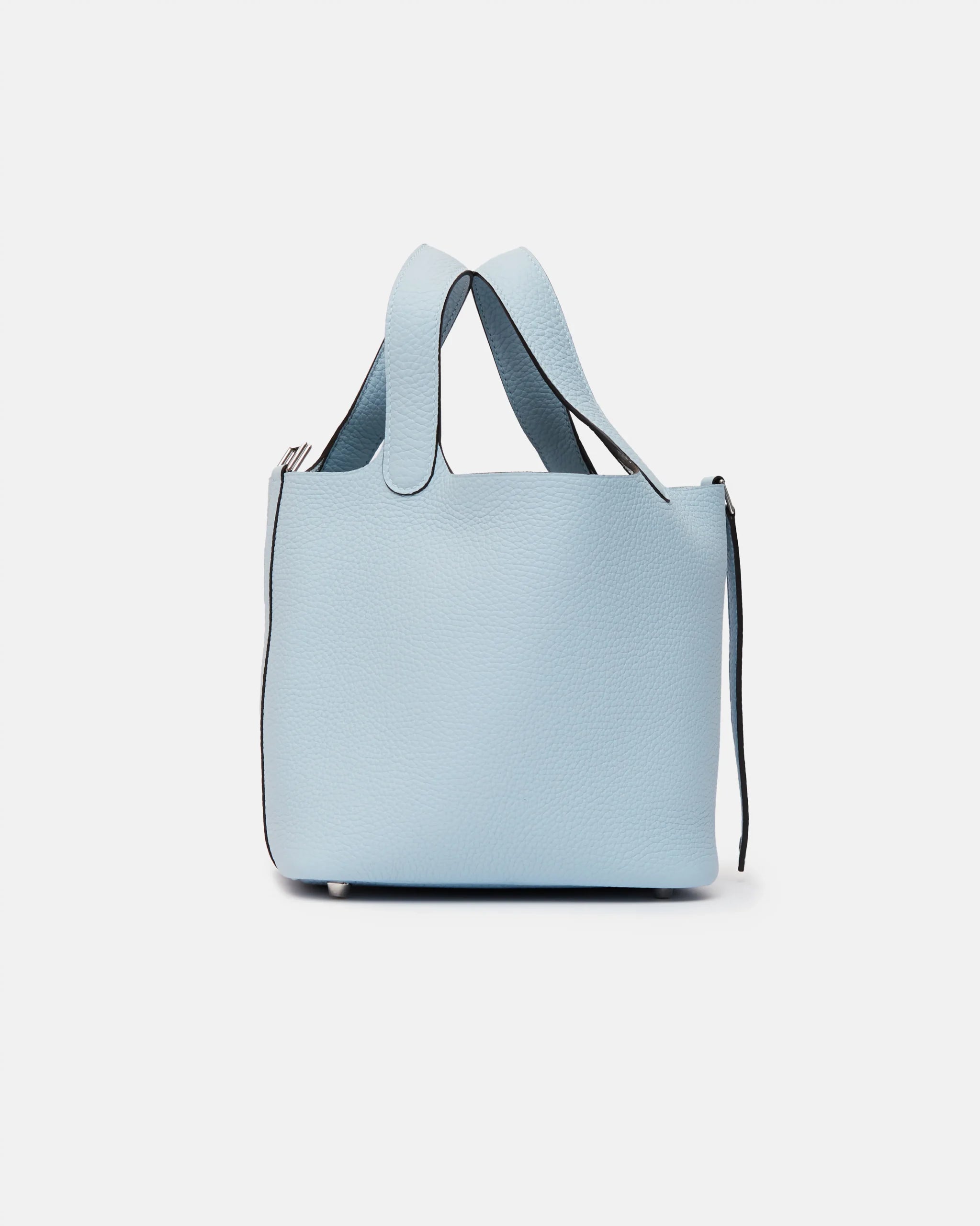 Hermès Picotin 18 Bleu Brume Clemence PHW