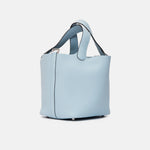 Hermès Picotin 18 Bleu Brume Clemence PHW