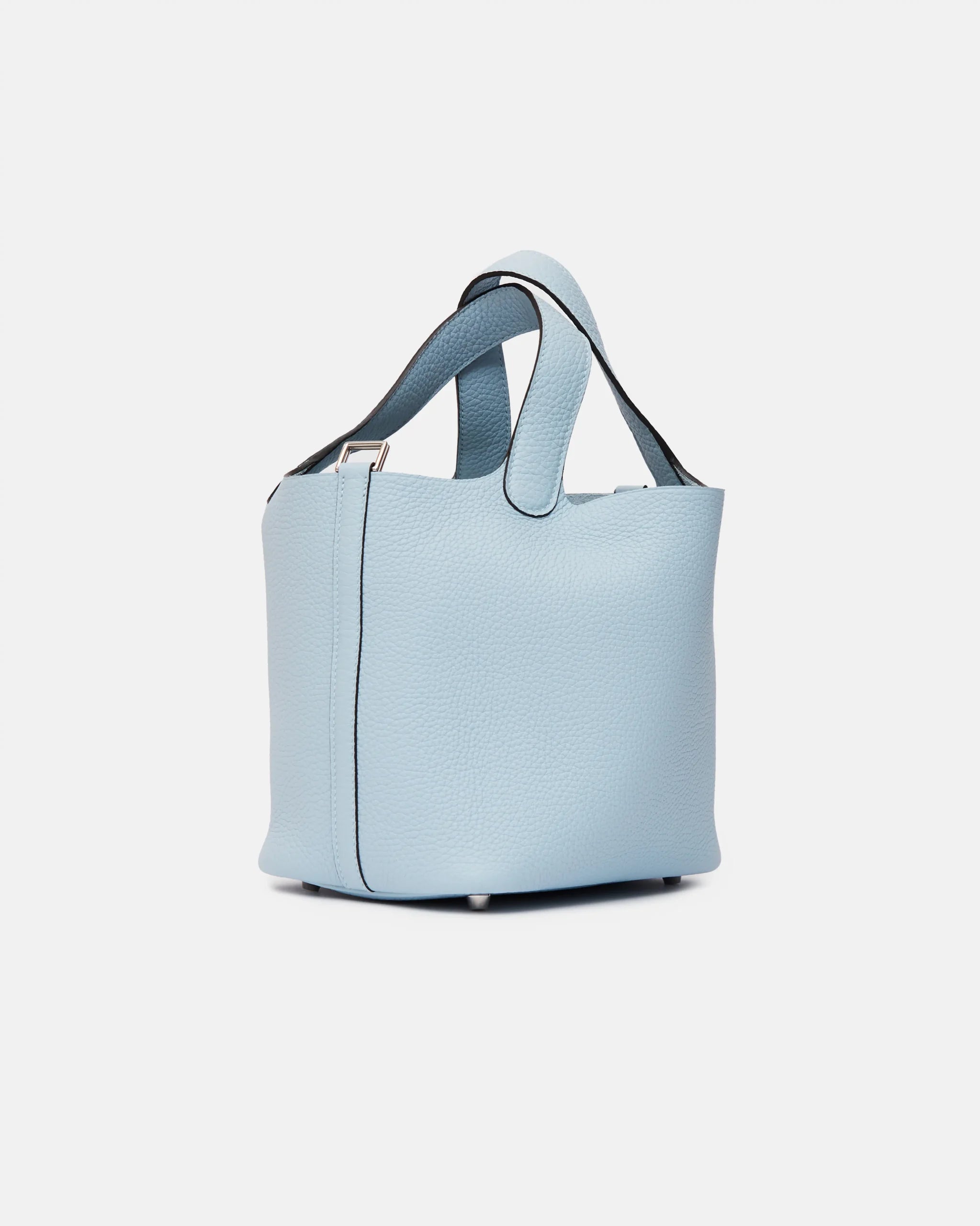 Hermès Picotin 18 Bleu Brume Clemence PHW