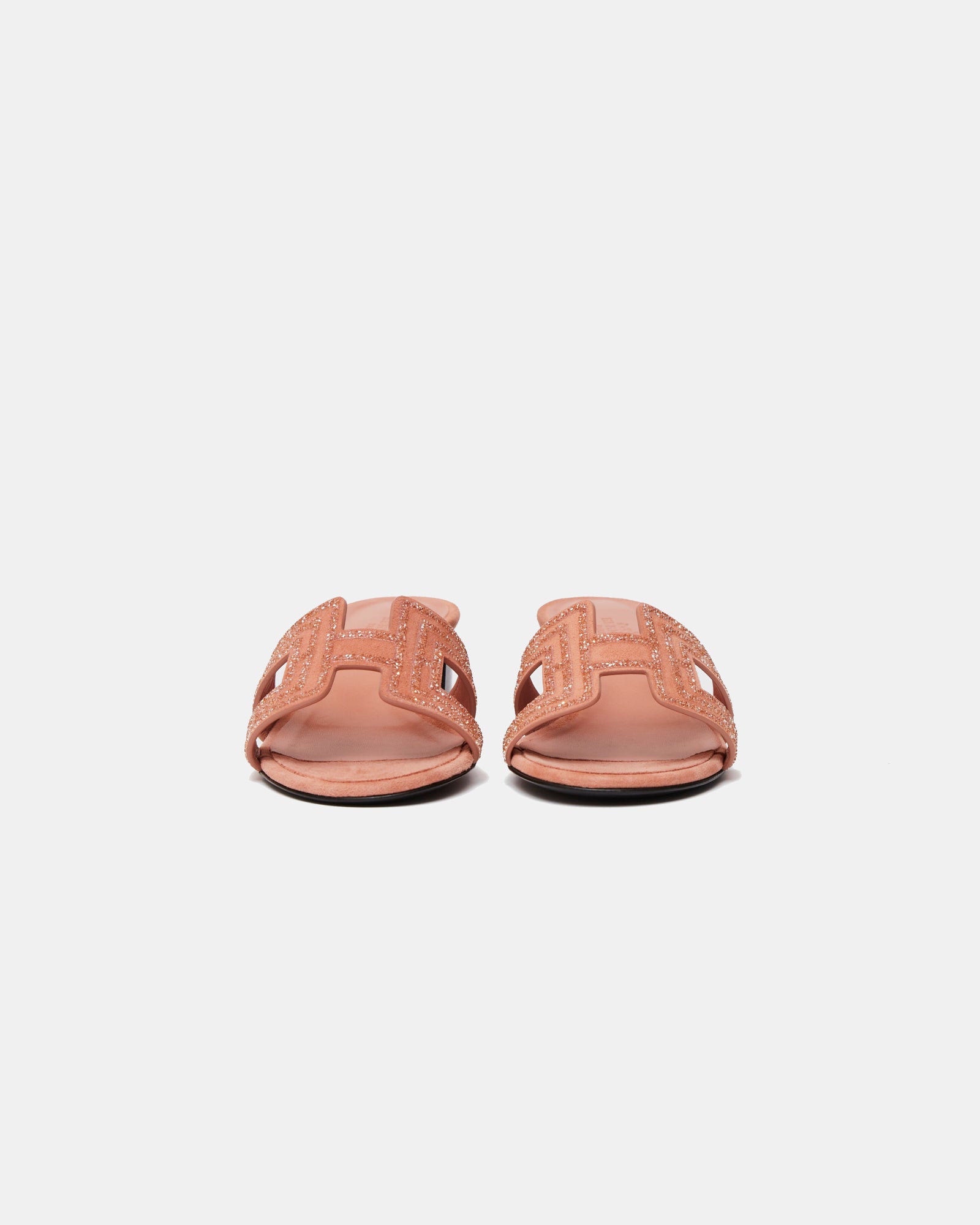 Hermès Oasis Rose Aube with Glitters Sandals