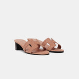 Hermès Oasis Rose Aube with Glitters Sandals