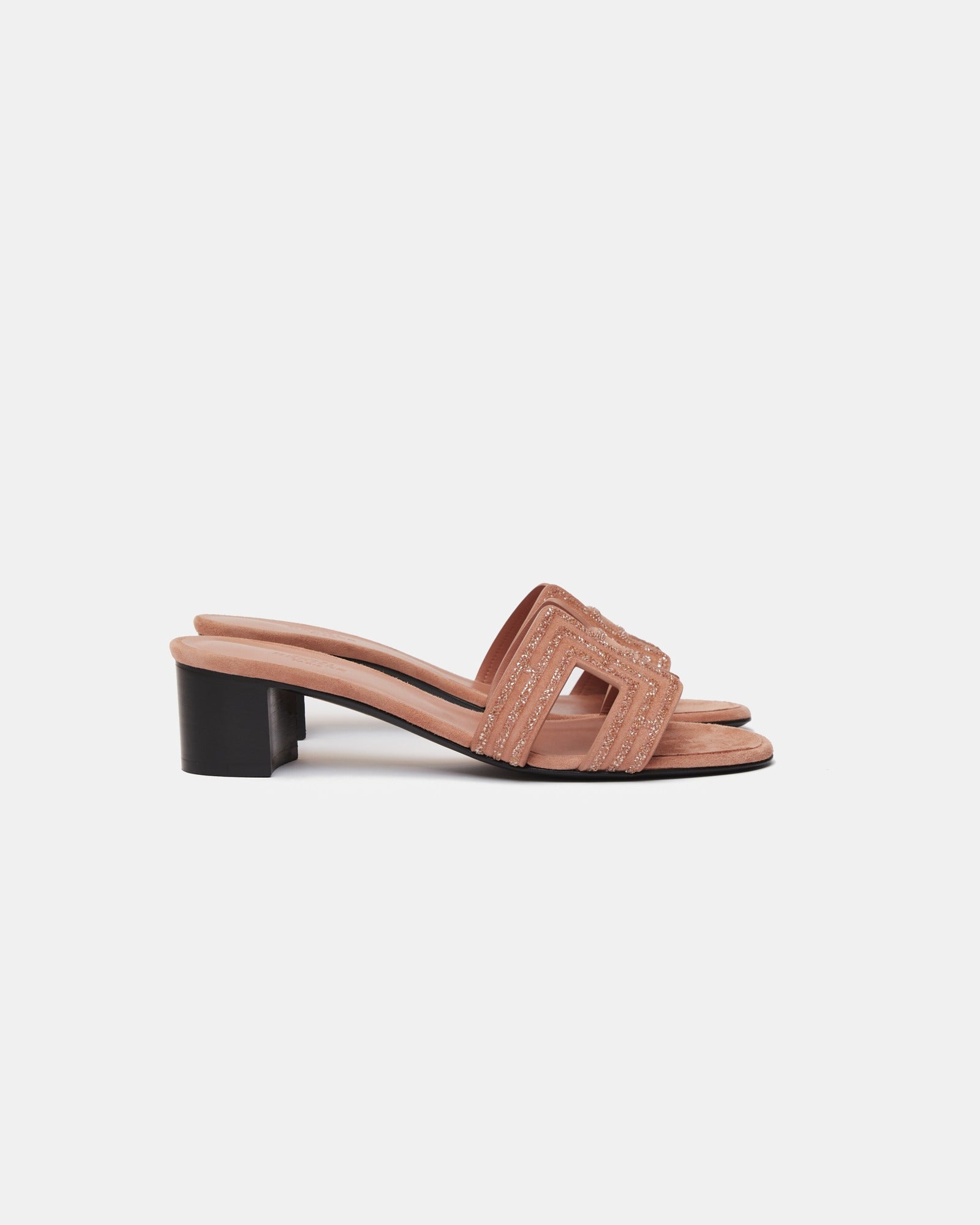 Hermès Oasis Rose Aube with Glitters Sandals