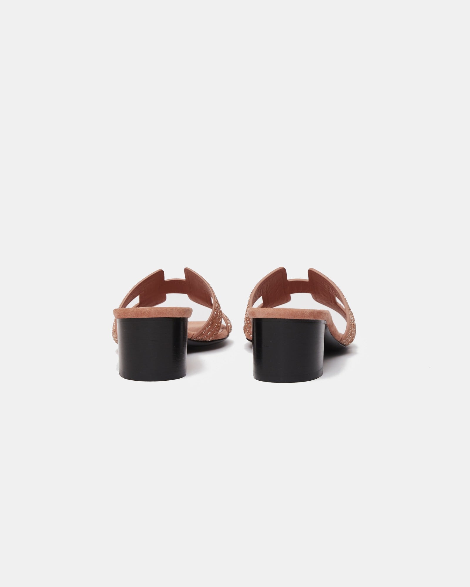 Hermès Oasis Rose Aube with Glitters Sandals