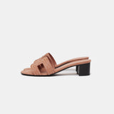 Hermès Oasis Rose Aube with Glitters Sandals