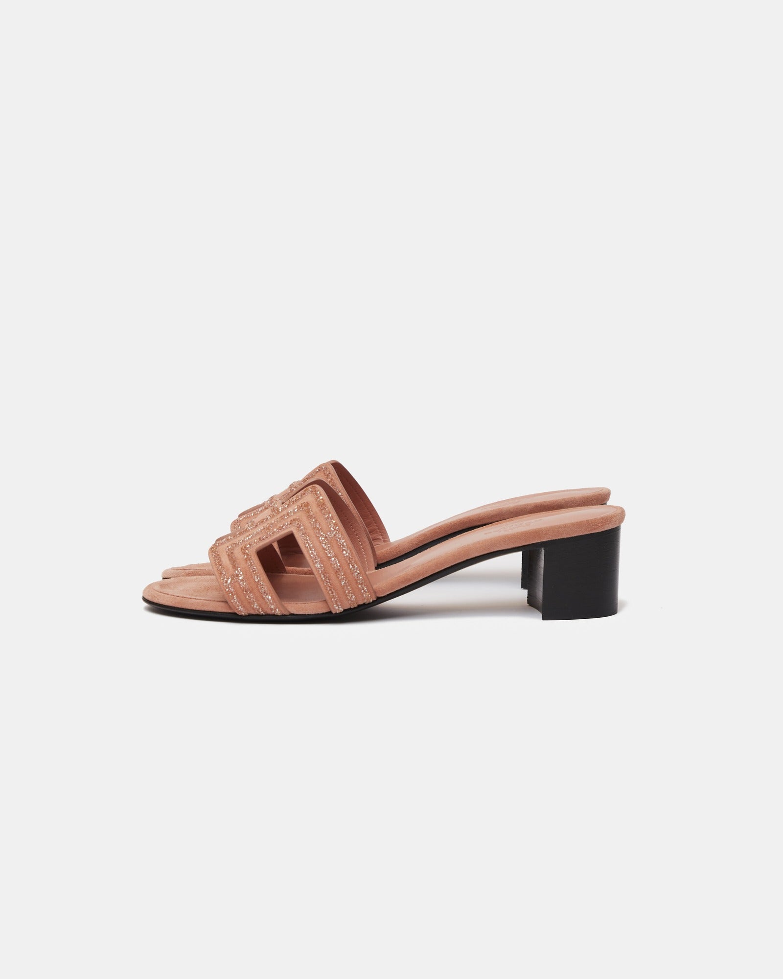 Hermès Oasis Rose Aube with Glitters Sandals