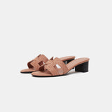 Hermès Oasis Rose Aube with Glitters Sandals