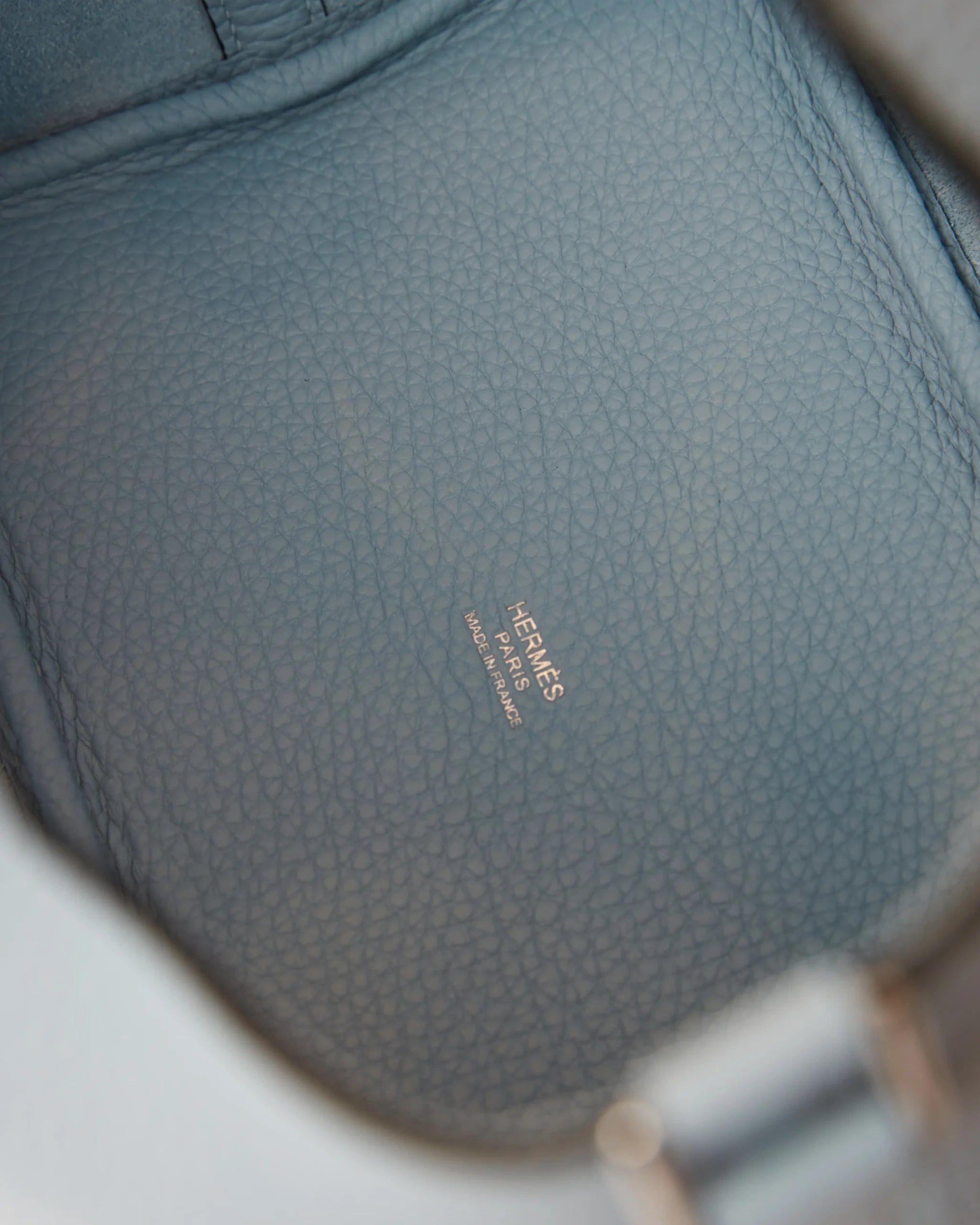 Hermès Picotin 18 Bleu Brume Clemence PHW