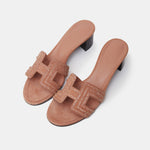 Hermès Oasis Rose Aube with Glitters Sandals