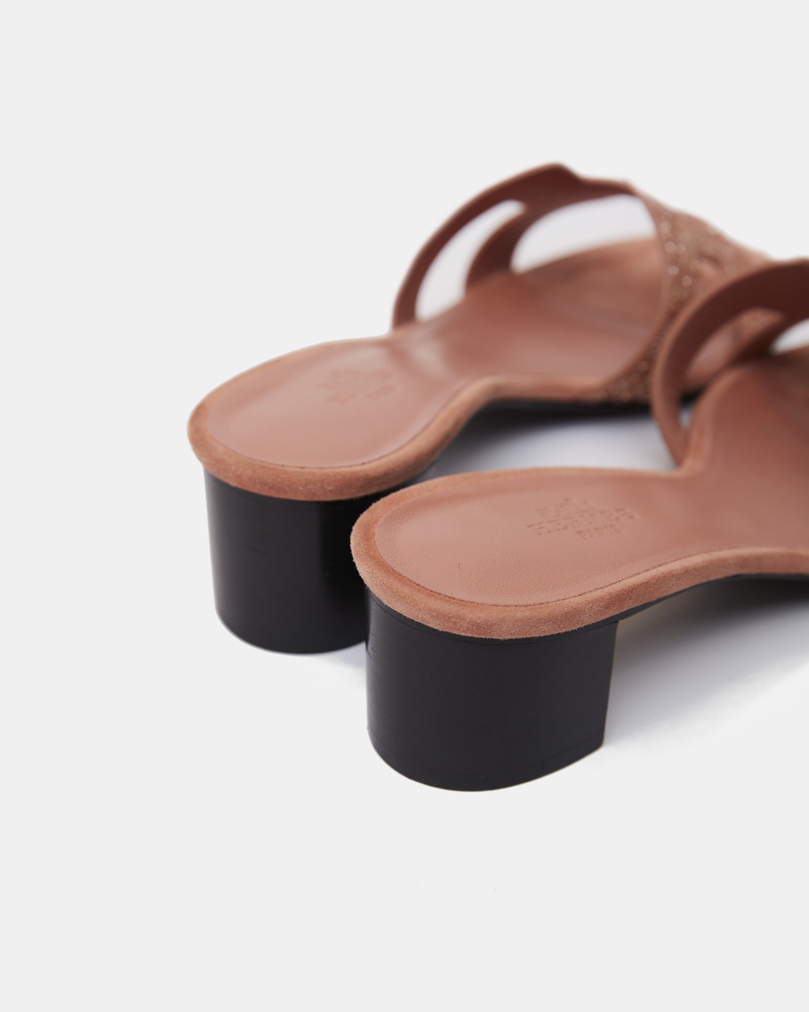 Hermès Oasis Rose Aube with Glitters Sandals