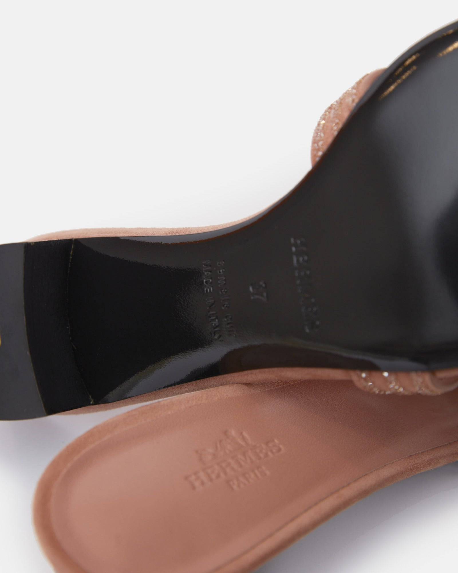 Hermès Oasis Rose Aube with Glitters Sandals