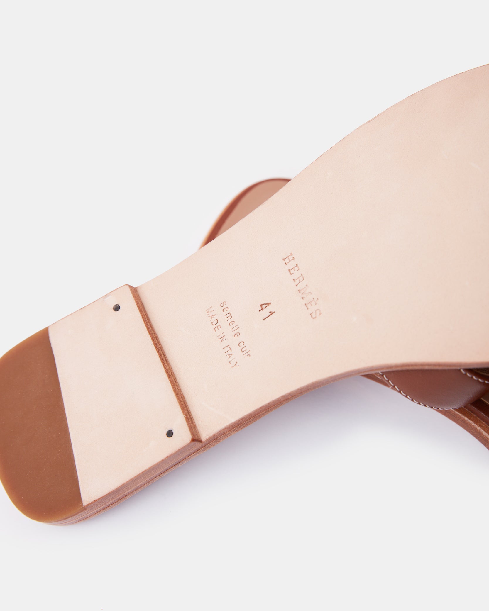 Hermès Oran Gold Sandal