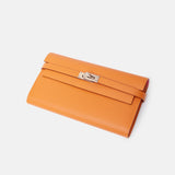 Hermès Kelly Classic Wallet Apricot Rose Azalee Epsom PHW