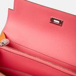 Hermès Kelly Classic Wallet Apricot Rose Azalee Epsom PHW