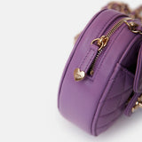Chanel Heart Bag Medium Purple Lambskin Gold-Tone Metal