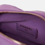 Chanel Heart Bag Medium Purple Lambskin Gold-Tone Metal
