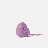 Chanel Heart Bag Medium Purple Lambskin Gold-Tone Metal