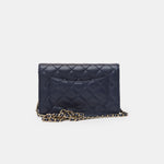 Chanel Wallet on Chain Navy Blue Lambskin Gold-Tone Metal