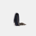 Chanel Wallet on Chain Navy Blue Lambskin Gold-Tone Metal