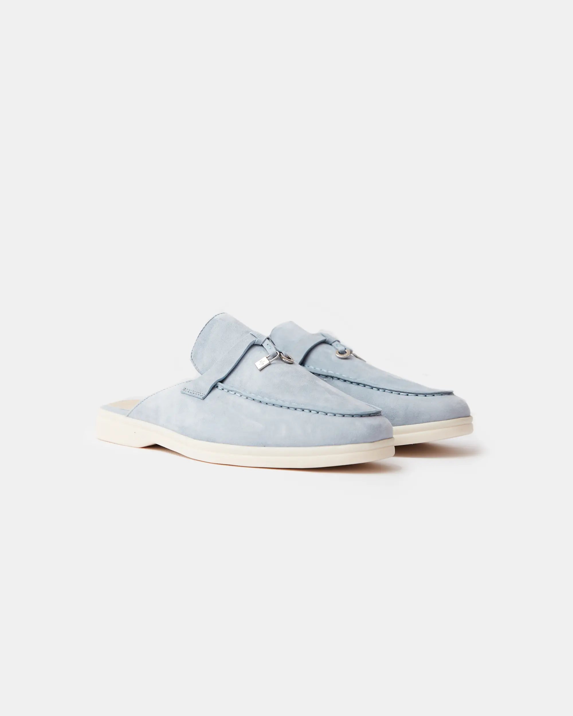 Loro Piana Charms Walk Babouche Spring Waterfall Melange Loafers