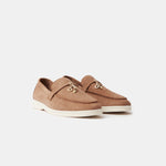Loro Piana Summer Charms Walk Brown Loafers