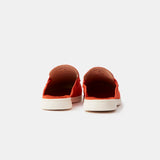Loro Piana Summer Charms Walk Babouche Orange Loafers