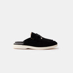 Loro Piana Charms Walk Babouche Black Loafers