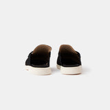 Loro Piana Charms Walk Babouche Black Loafers