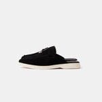 Loro Piana Charms Walk Babouche Black Loafers