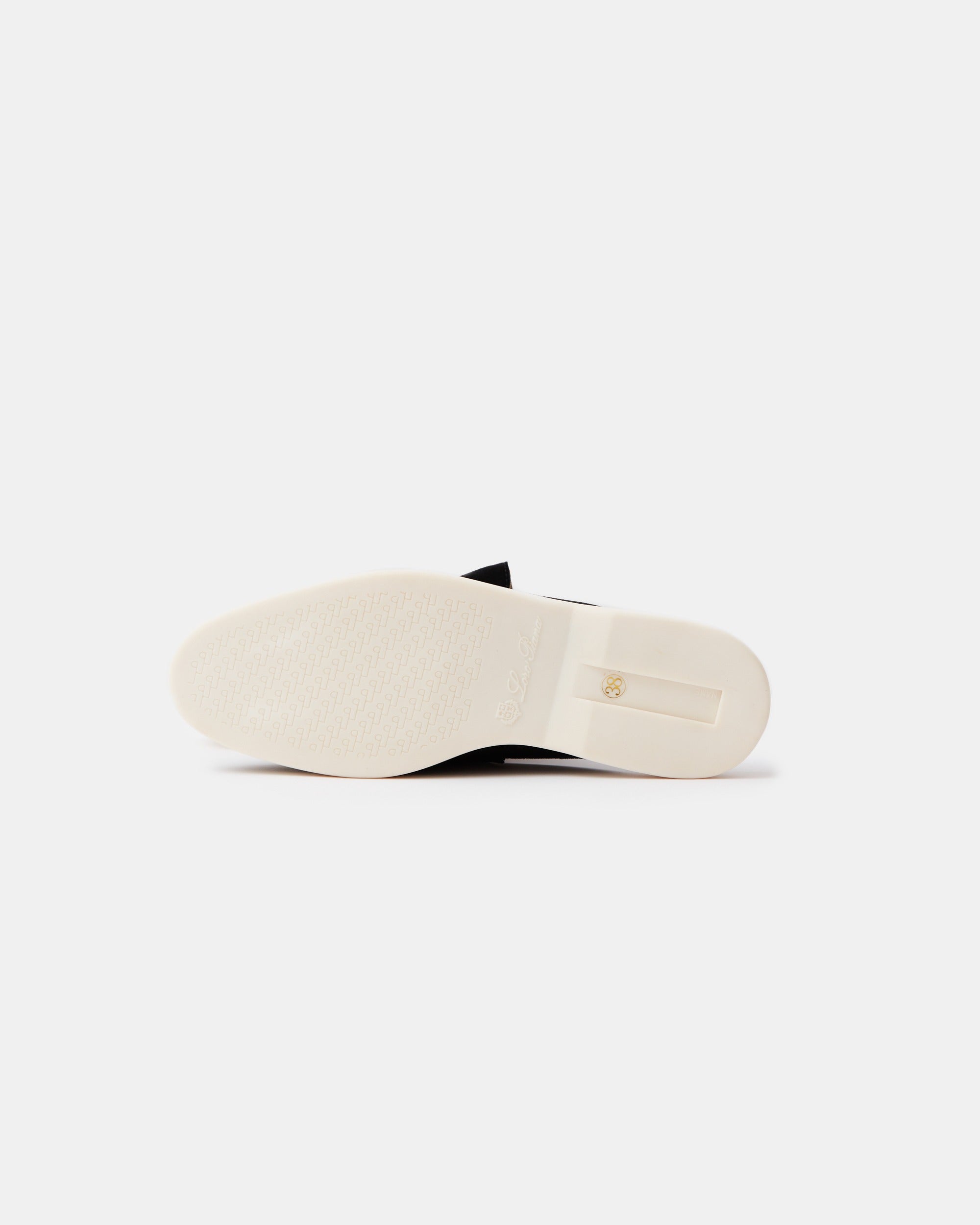 Loro Piana Charms Walk Babouche Black Loafers