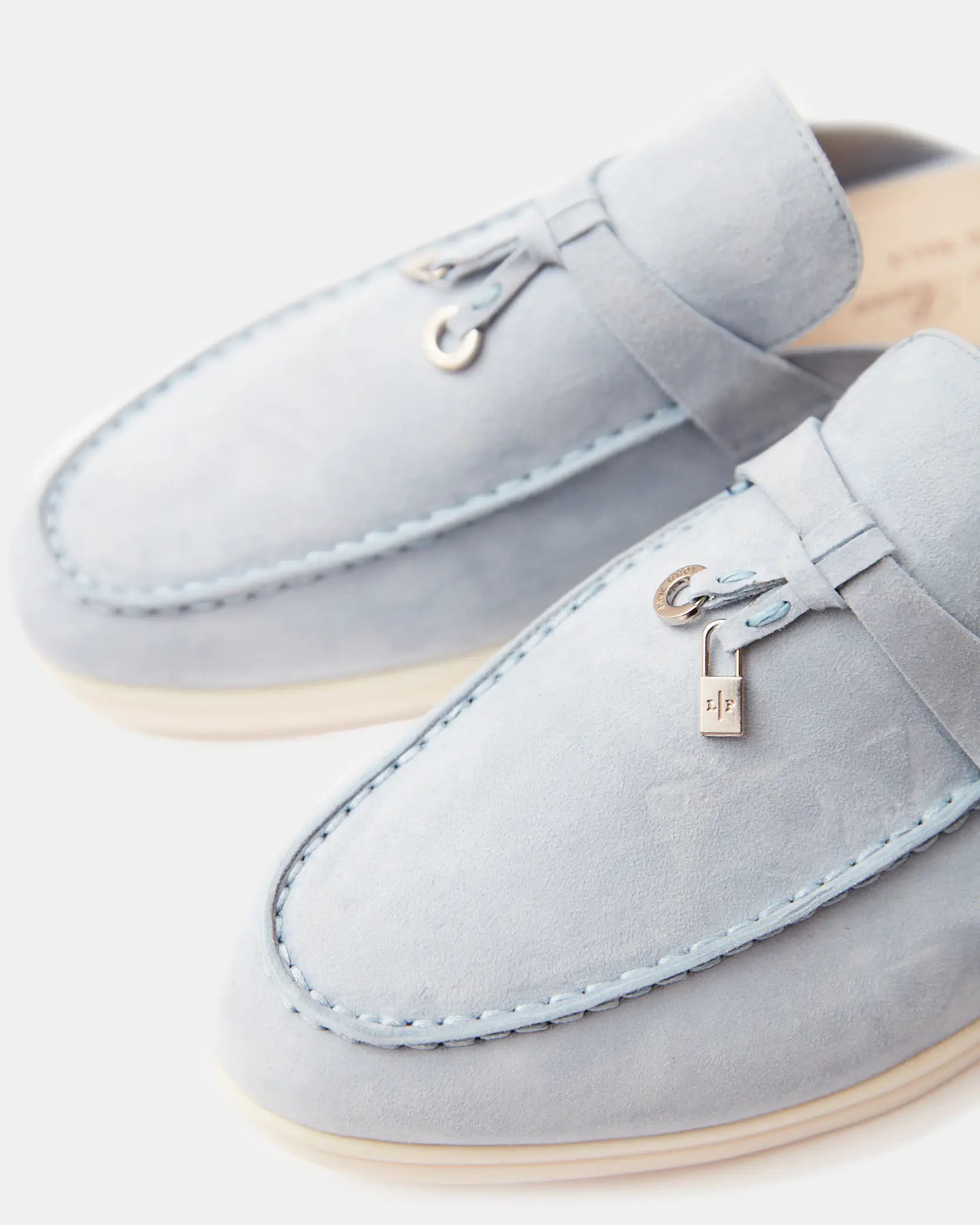 Loro Piana Charms Walk Babouche Spring Waterfall Melange Loafers
